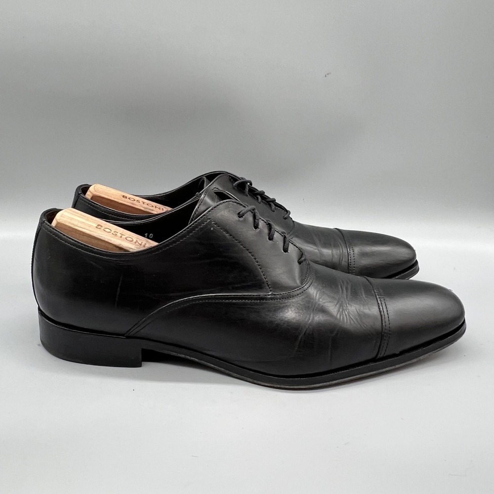 To Boot New York Shoes Mens 10 Black Leather Adam Derrick Cap Toe Oxford Dress